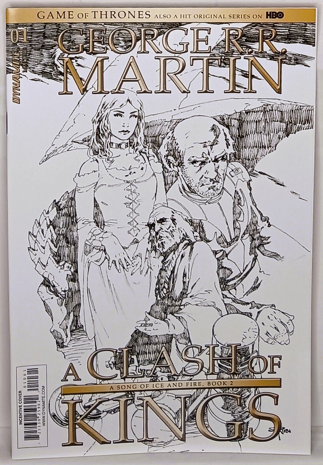 Game of Thrones | A CLASH OF KINGS #1 | Copertina variante Mel Rubi B&W | Dynamite