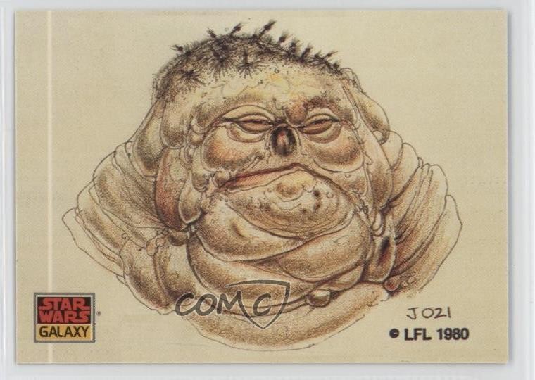 1993 Topps Star Wars Galaxy Design of Jabba The Hutt Bad Hair Day? #33 0bn8