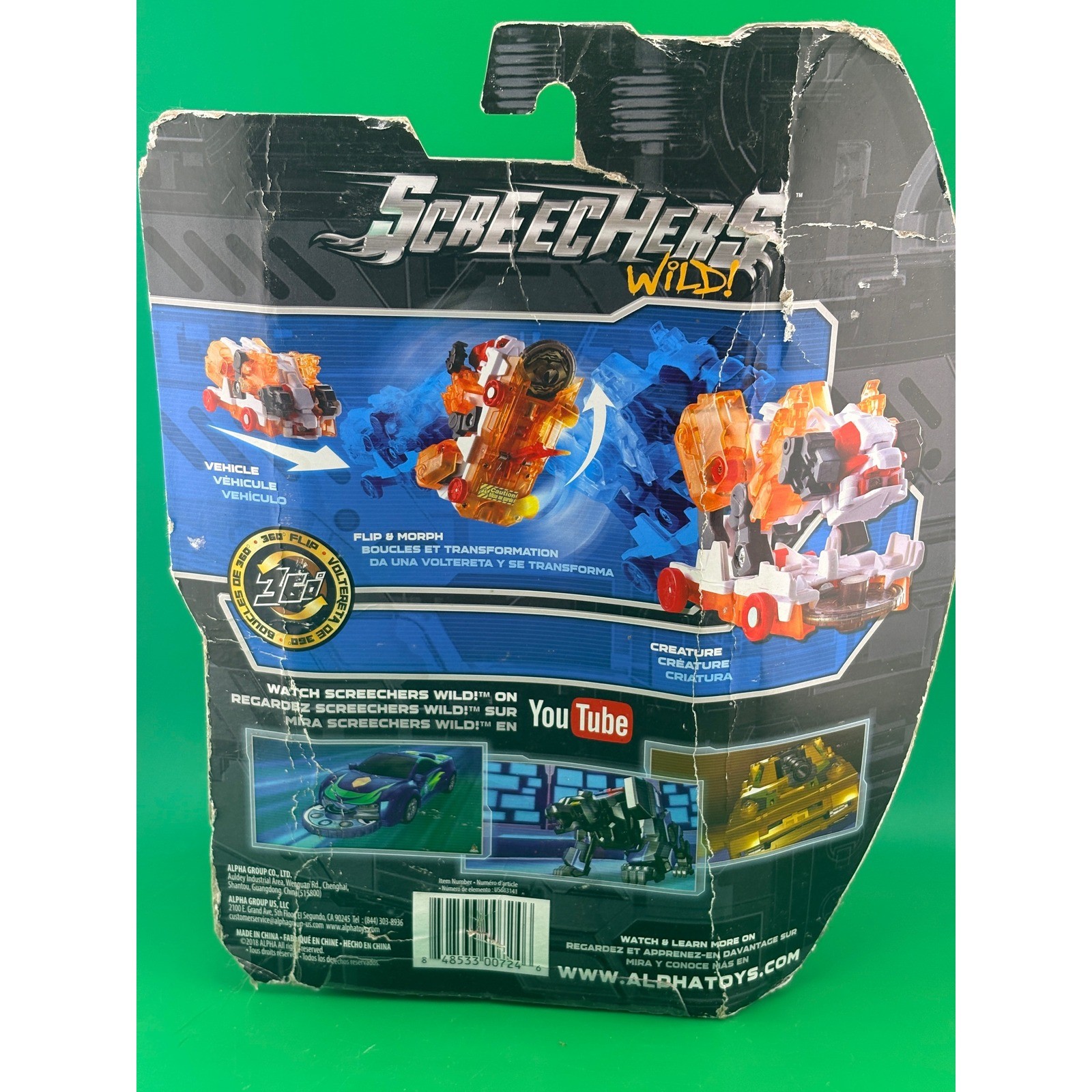 Screechers Wild Stormhorn Livello 2 Veicolo Trasformabile Arancione Bianco Gruppo Alpha