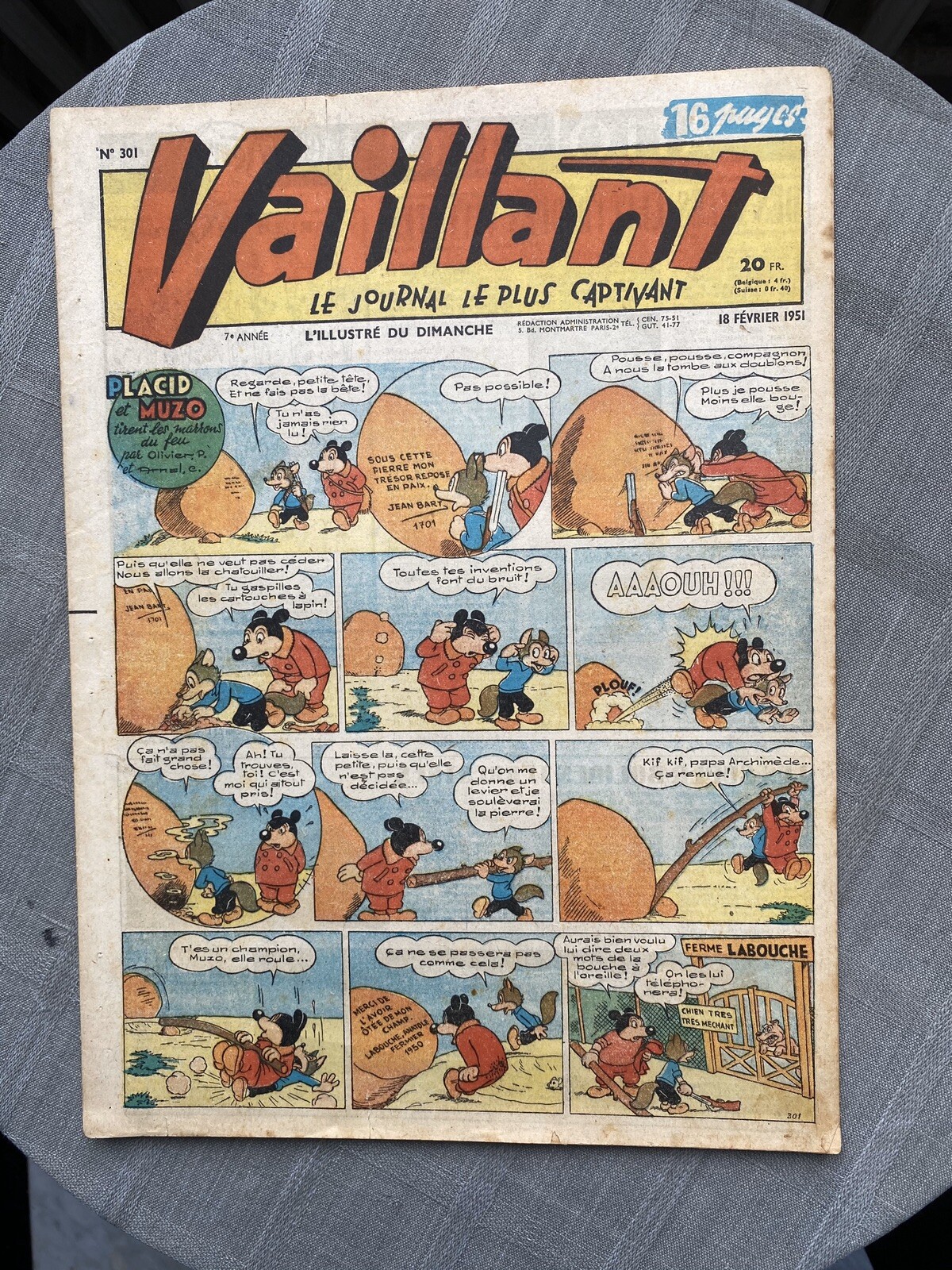 Vaillant Il Giornale Più Coinvolgente N°301 1951 Buone Condizioni