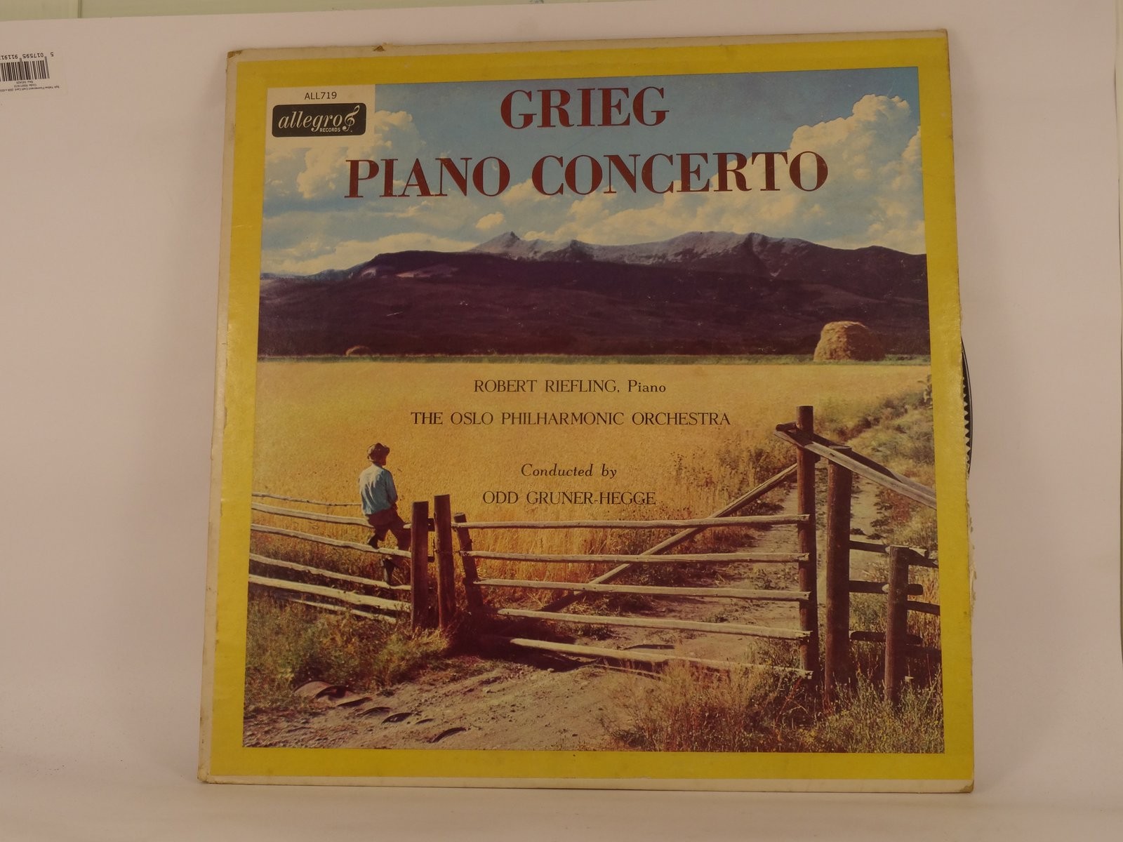 ODD GRUNER HEGGE GRIEG PIANO CONCERTO (429) LP ALLEGRO