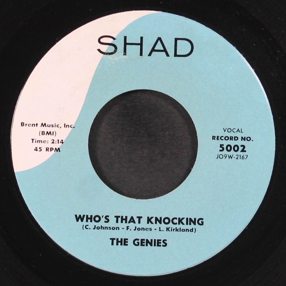 GENIES: who's that knocking / the first time SHAD 7" Single 45 RPM
