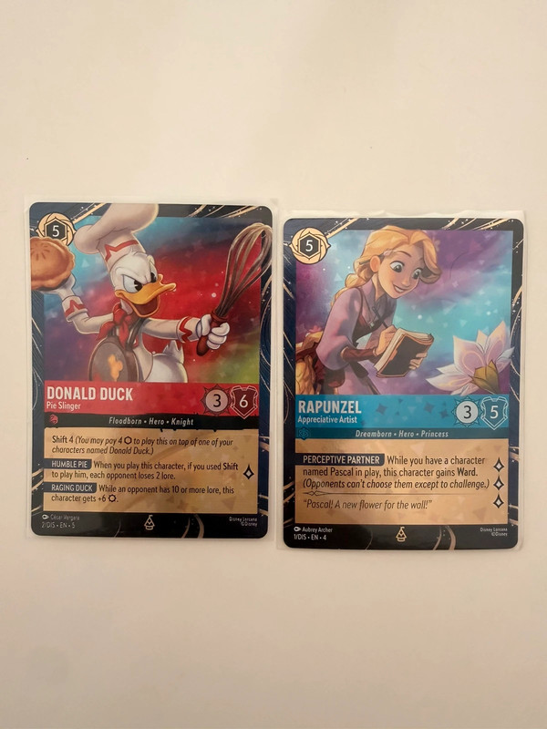 Bundle Disney Lorcana Donald Duck Pie Slinger + Rapunzel