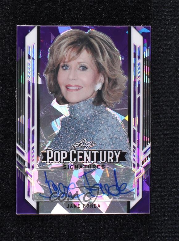 2021 Foglia Metallo Pop Century Cristalli Viola 7/10 Jane Fonda #BA-JF1 Auto 0q0