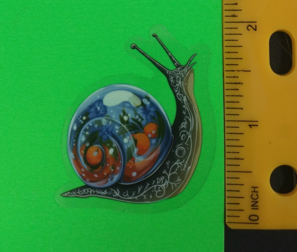 Cute Colorful Snail Transparent Sticker (AD)