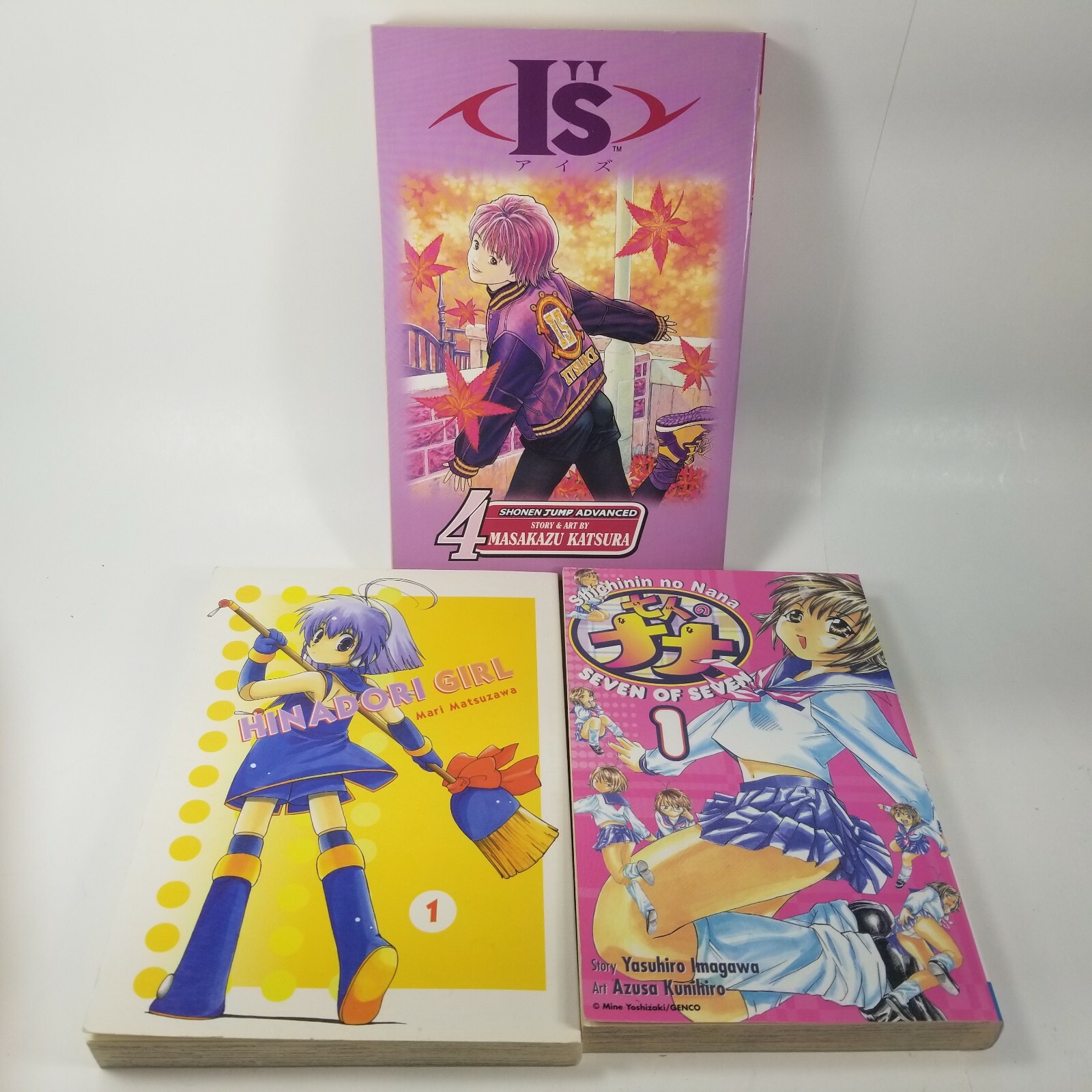 Manga Lotto di 3 libri Seven Of Seven 1; Hinadori Girl 1; & IS Itsuki