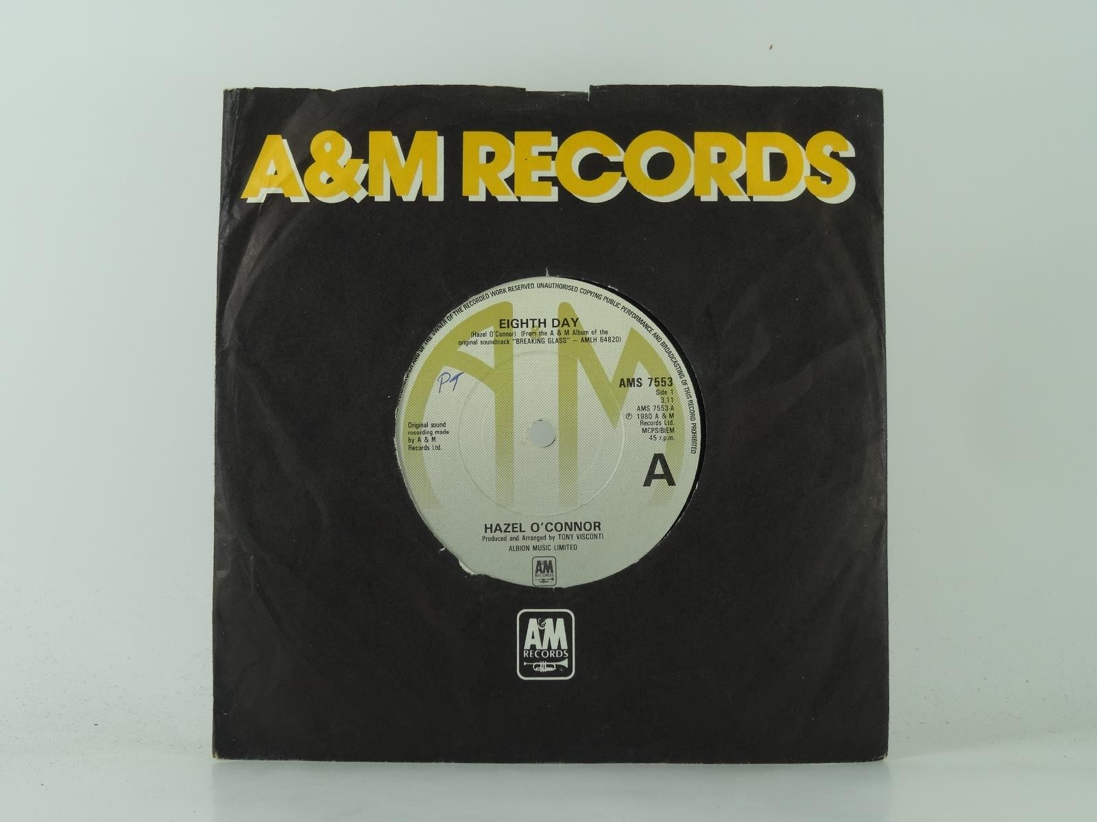 HAZEL O'CONNOR EIGHTH DAY (32) 2 Track 7" Single including Company Sleeve A&M RE