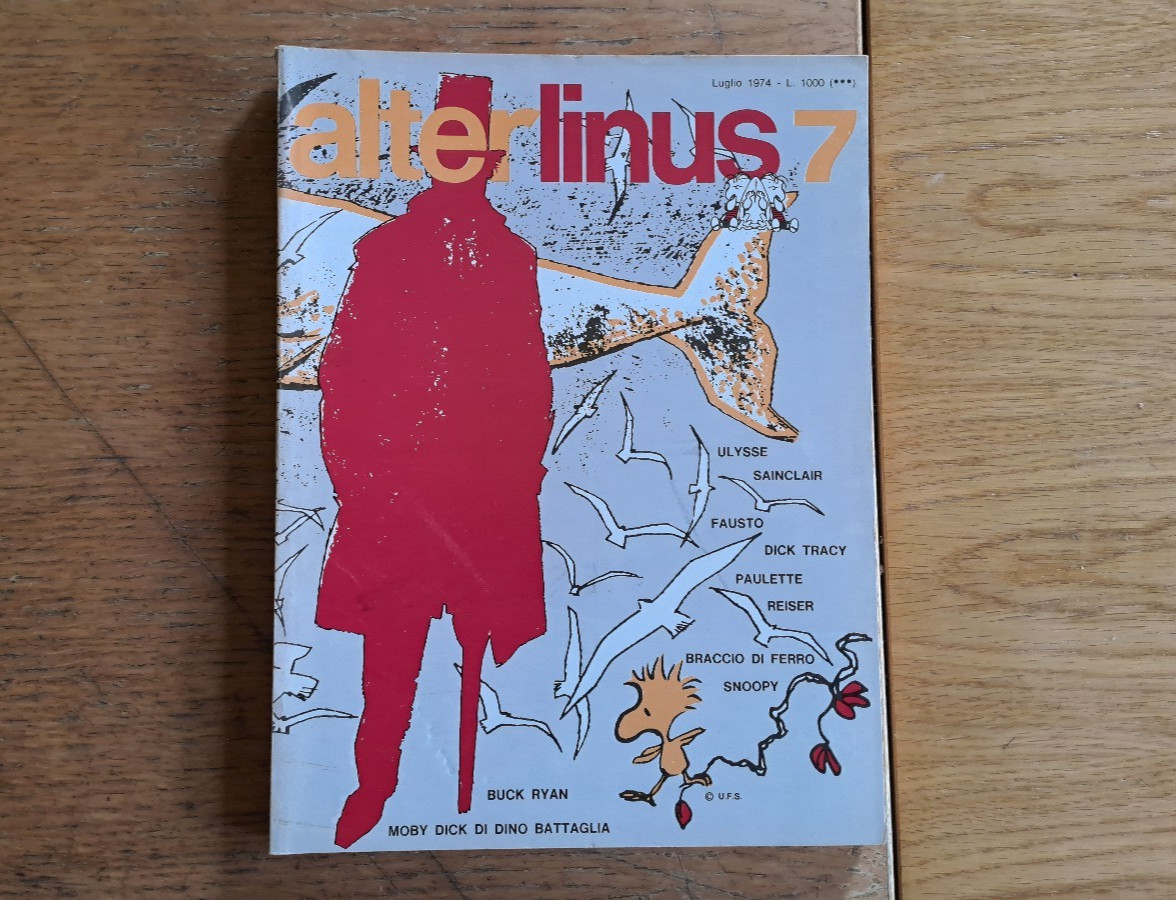 "AlterLinus" n.7, luglio 1974,  Milano Libri Edizioni, con Battaglia,Snoopy ecc.