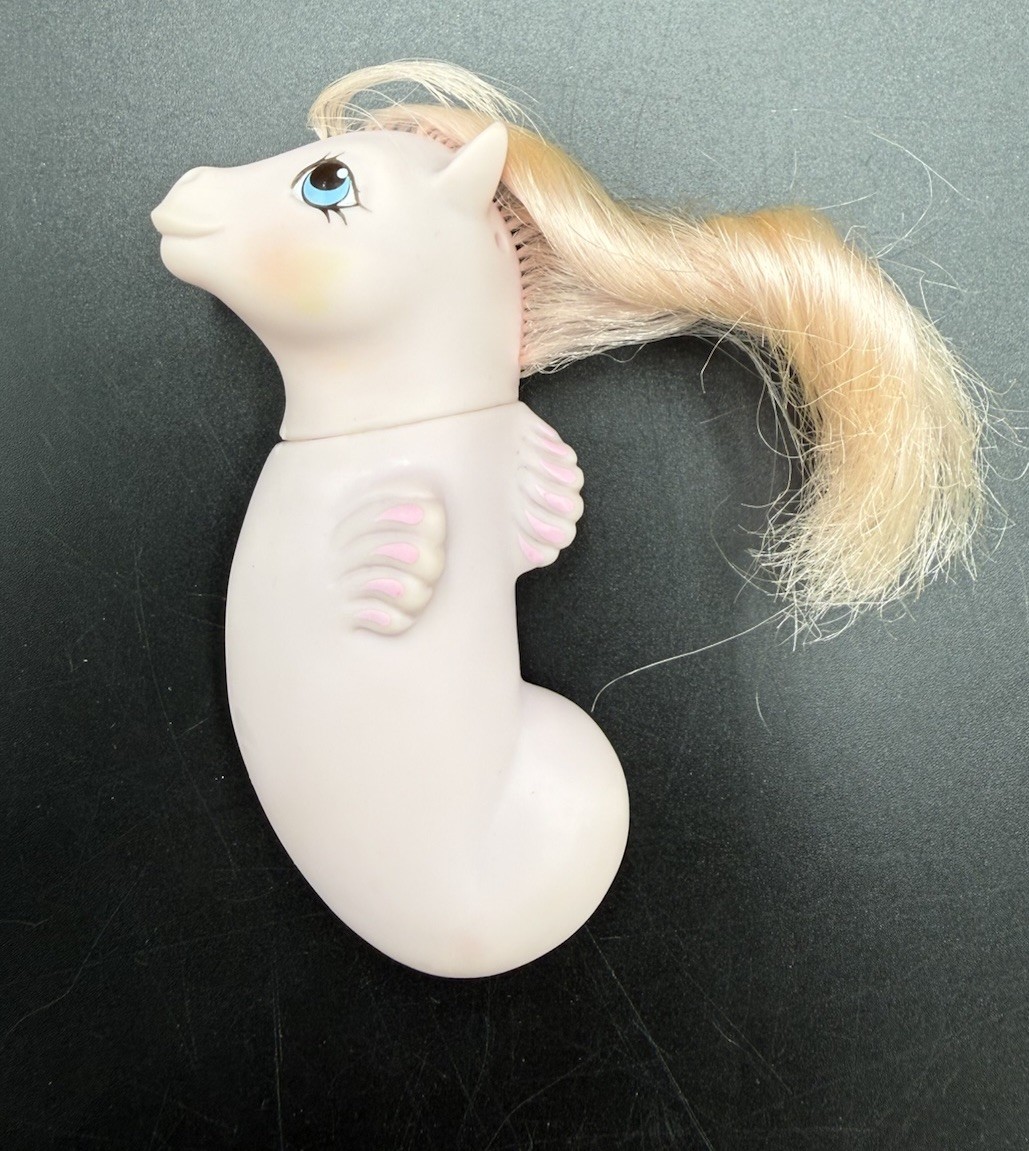 Modellino giocattolo vintage 1984 Hasbro My Little Sea Pony Surf Rider - rosa pallido