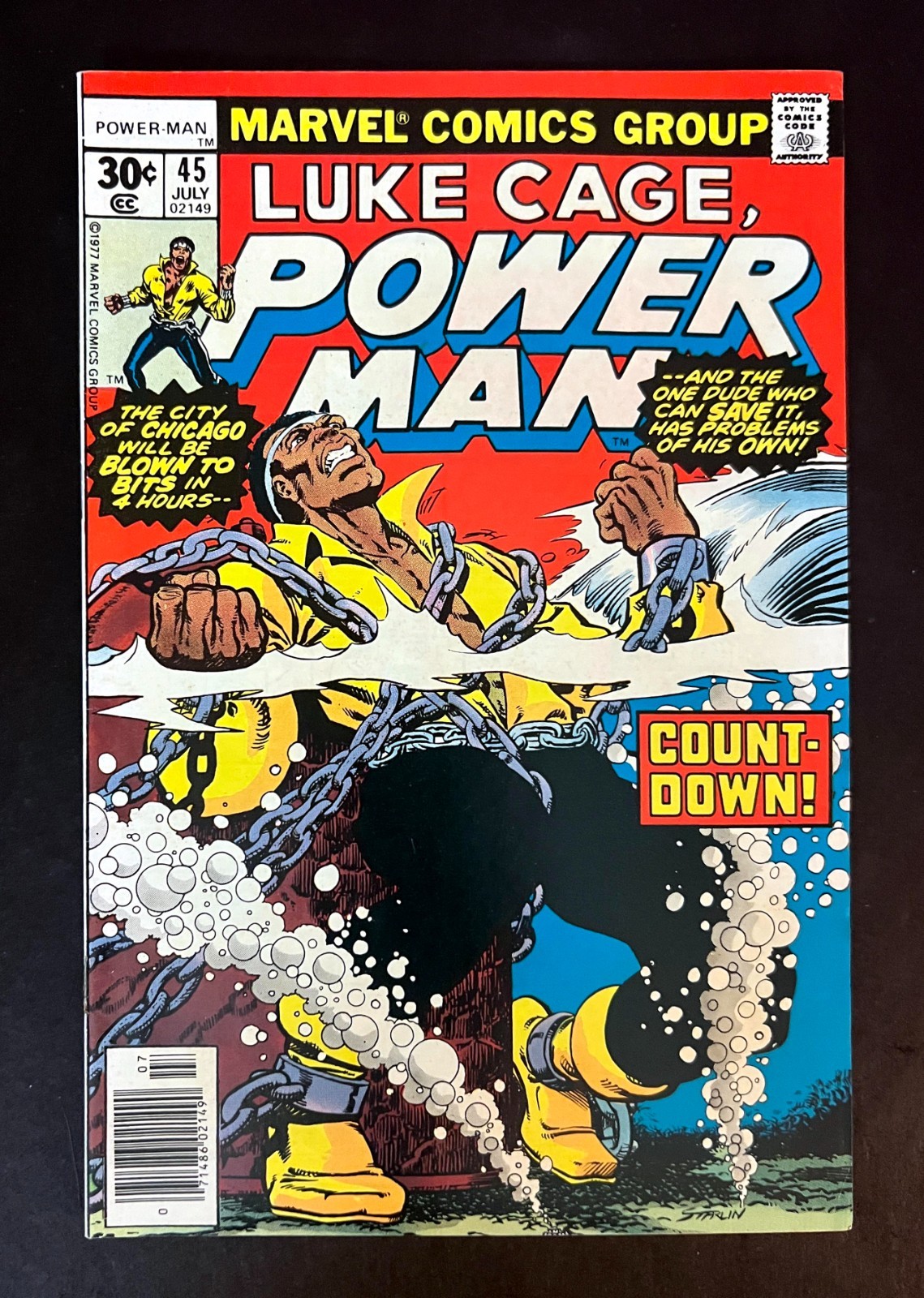 LUKE CAGE: POWER MAN #45 Hi-Grade JIM STARLIN Cover LEE ELIAS Art Marvel 1977
