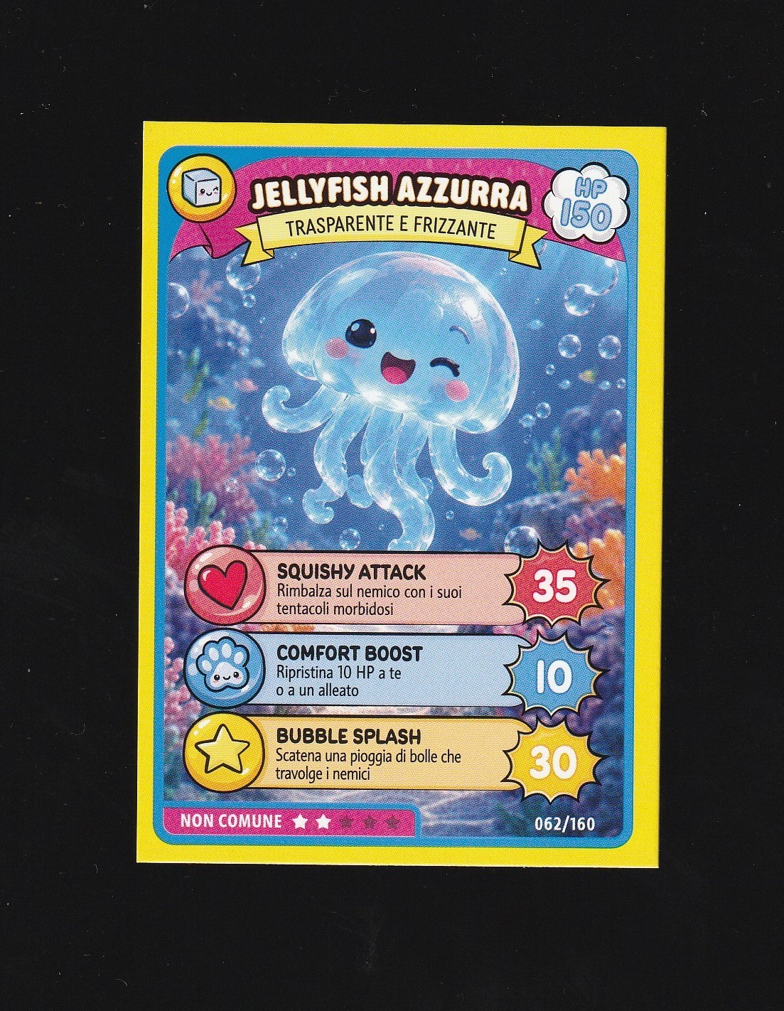 DIRAMIX CLUB SQUISHY DUMPLING TRADING CARDS N. 062/160 JELLYFISH AZZURRA