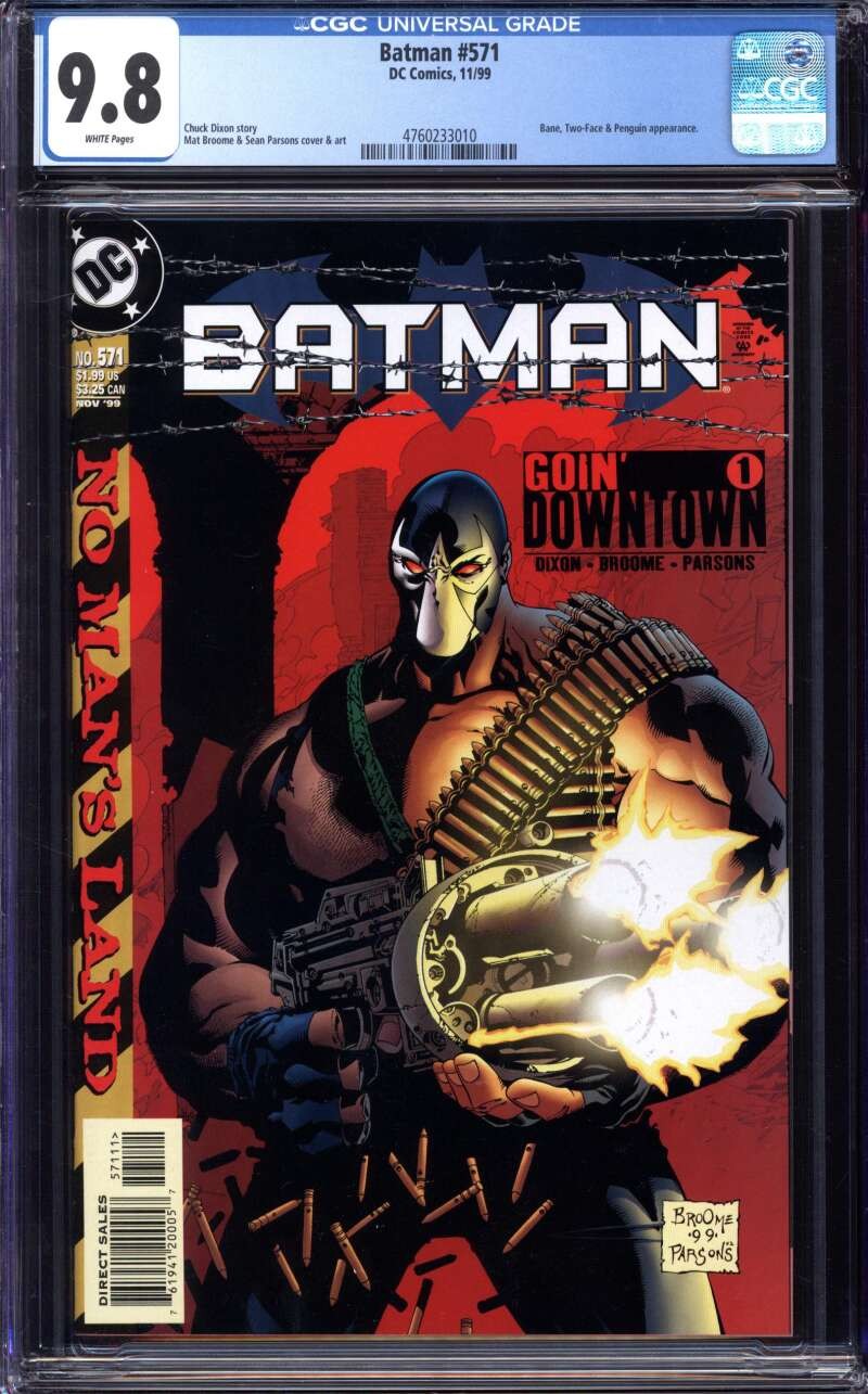 BATMAN #571 CGC 9.8 WHITE PAGES // DC COMICS 1999