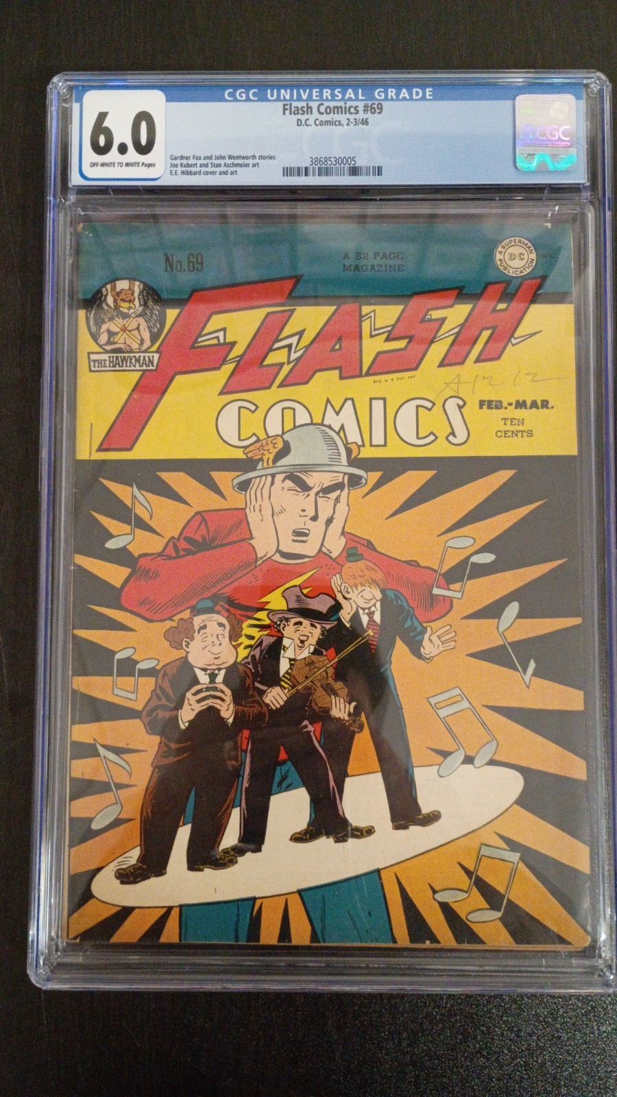 FLASH COMICS #69 CGC 6.0 BIANCO SPORCO PGS. BELLA ETÀ DELL'ORO