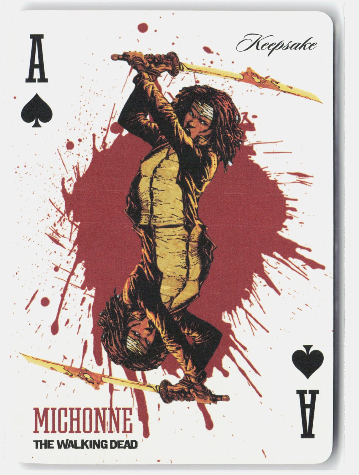 2026 Keepsake Walking Dead #145 Michonne Asso di Picche Foil