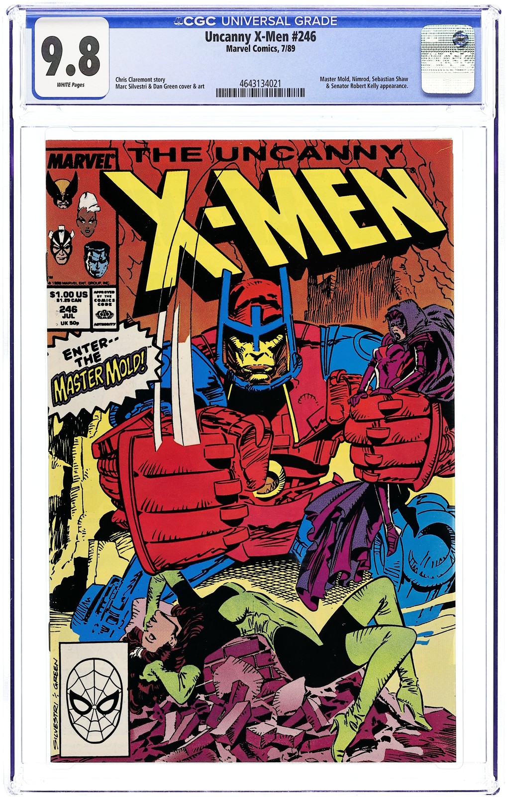 Uncanny X-Men #246 CGC 9.8 1989 4643134021