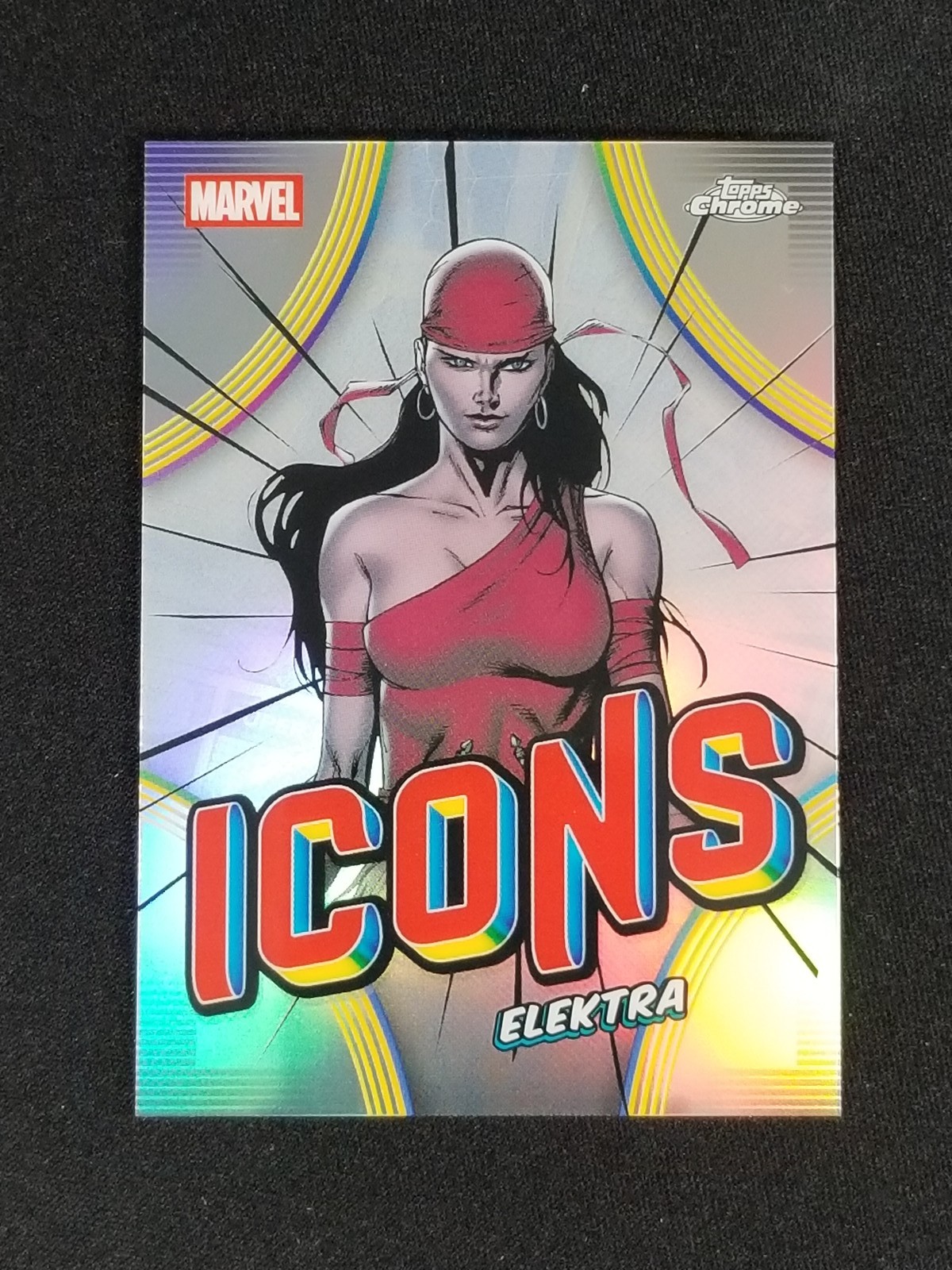 2026 Topps Chrome Marvel Comics #MI-05 Elektra Marvel Icons