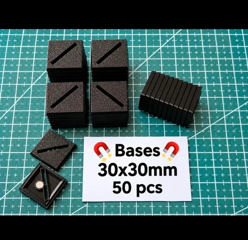 🧲 Socles carre 30mm🧲 pour warhammer, The Old World, Fantasy, TOW