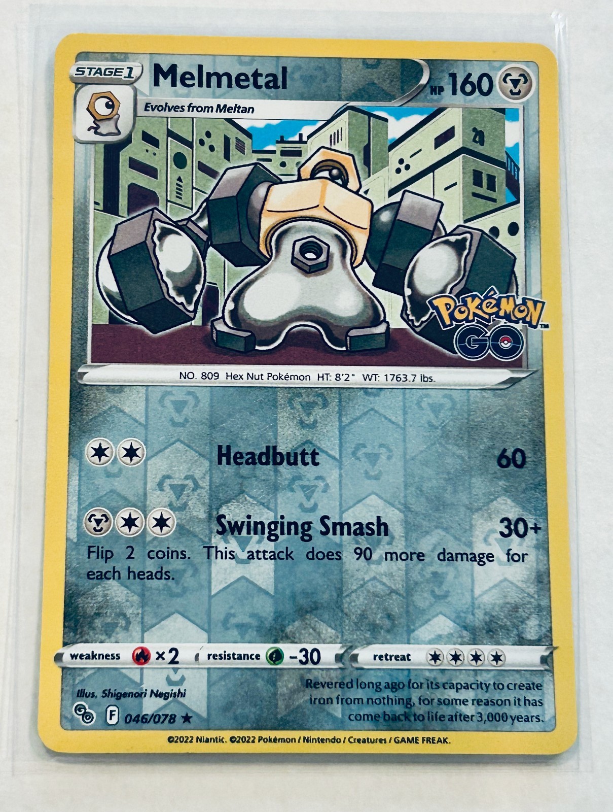 Melmetal 046/078 Pokemon GO 2022 Pokemon TCG Reverse Holo NM