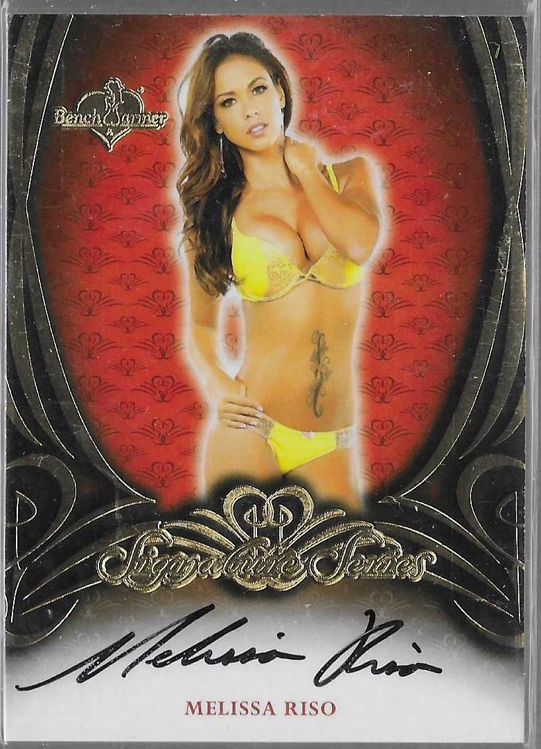 Melissa Riso Scaldamuscoli Serie Firma Autografo Lamina Oro
