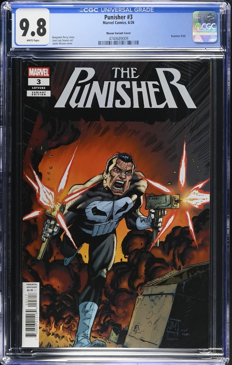 The Punisher #3 - Copertina variante incentive rivenditore Justin Mason 1:25 - CGC 9.8