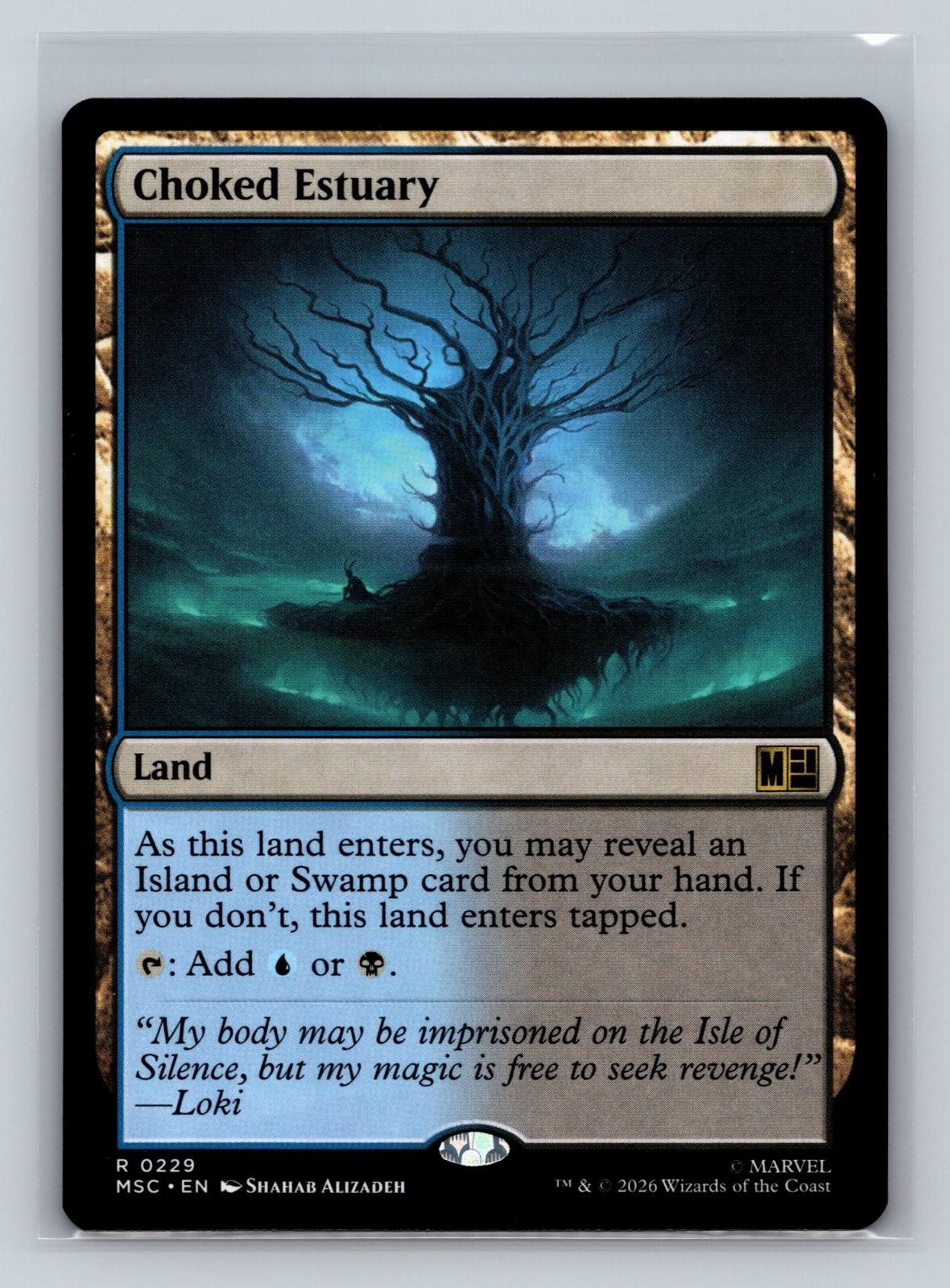 Choked Estuary 229 Rare Commander: Marvel Super Heroes Magic: The Gathering NM