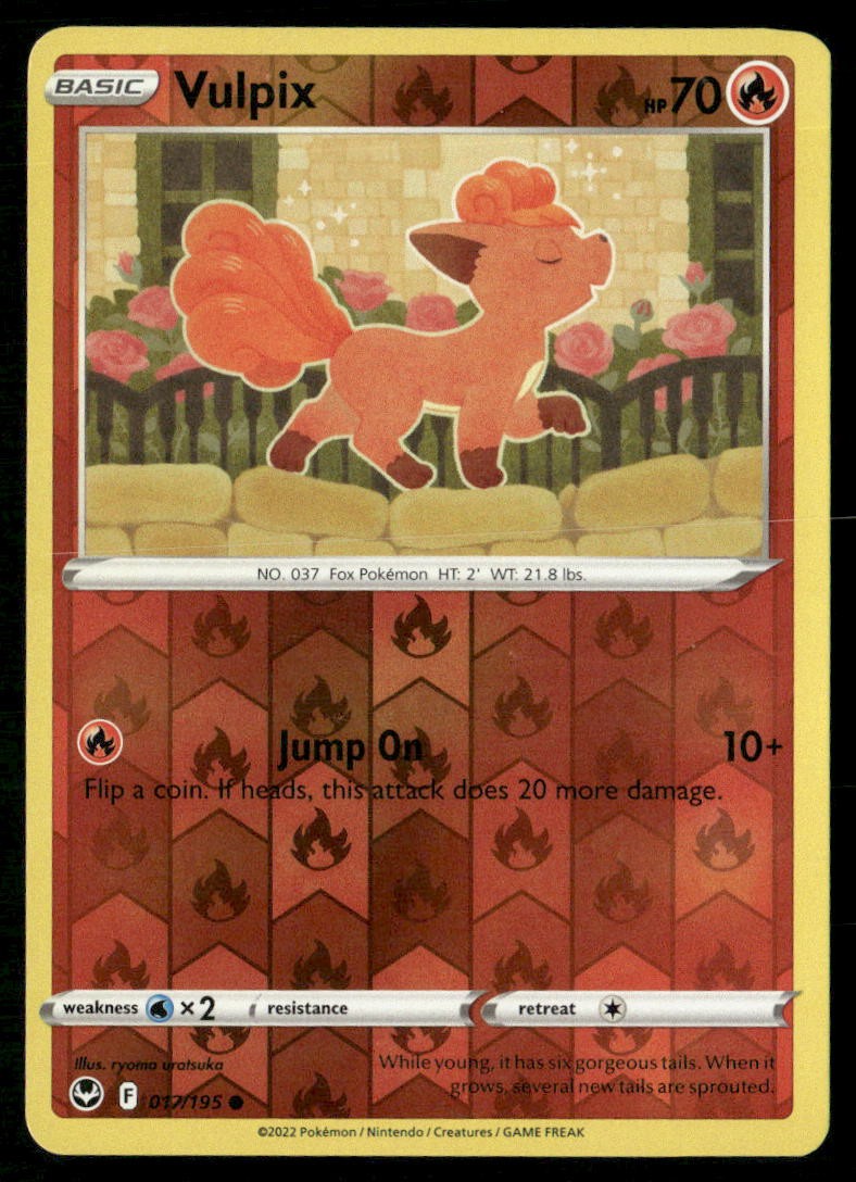 Vulpix 017/195 Tempesta Argento Comune Pokemon Reverse Holo Giocato Leggermente