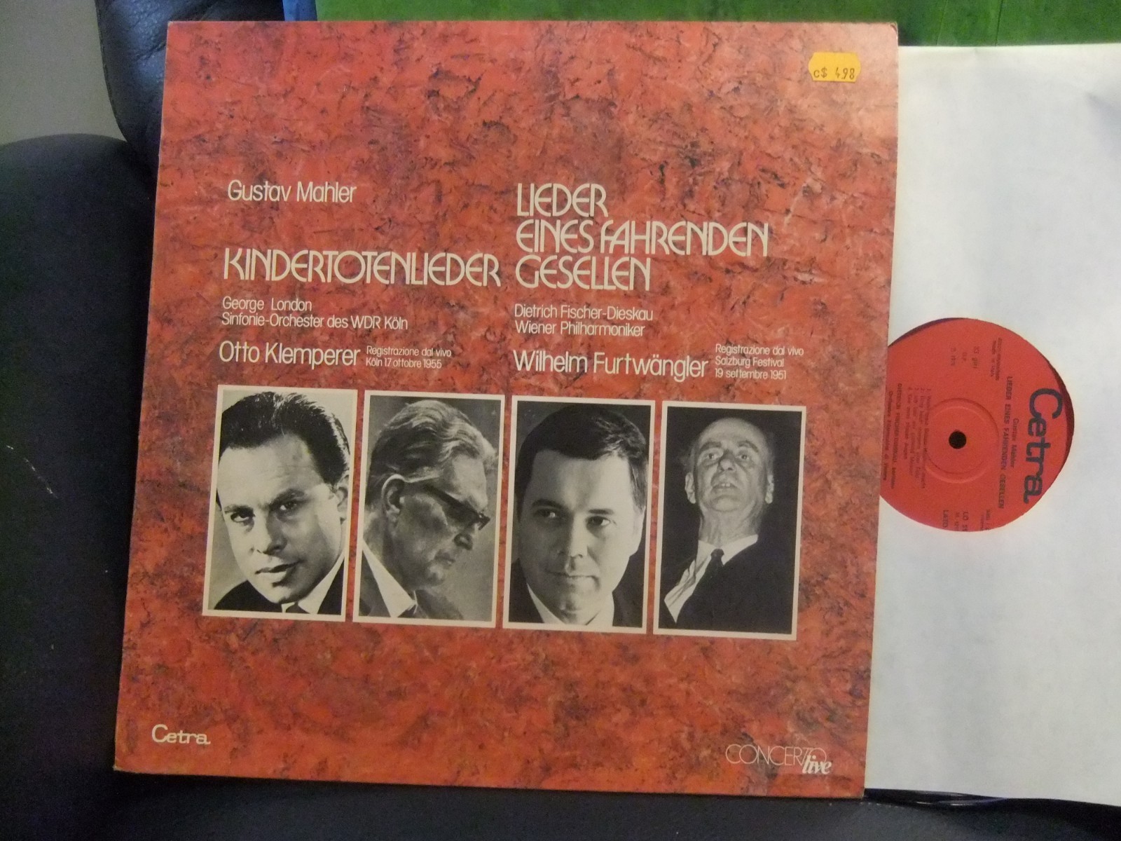 ITALIAN IMPORT* FURTWANGLER KLEMPERER MAHLER ON CETRA  RECORDS