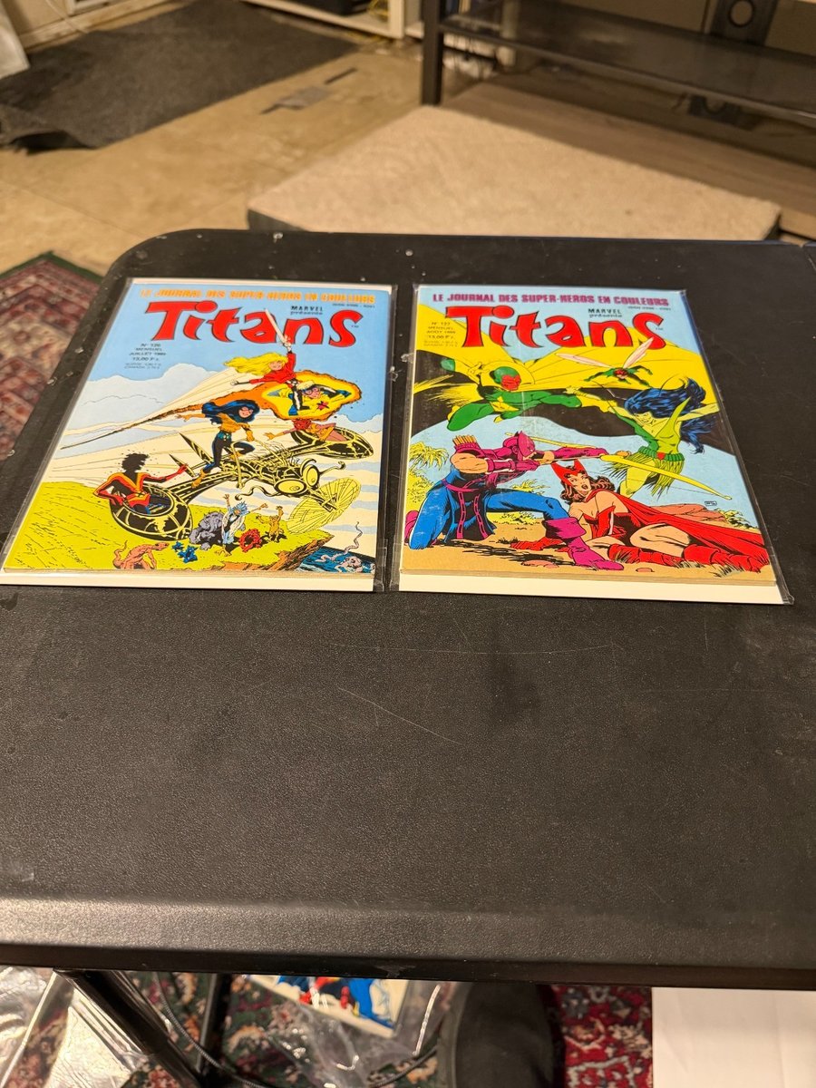 Lotto 2 BD Comics TITANS n° 126 e 127 (1989) Lug Semic Marvel - Lingua Francese