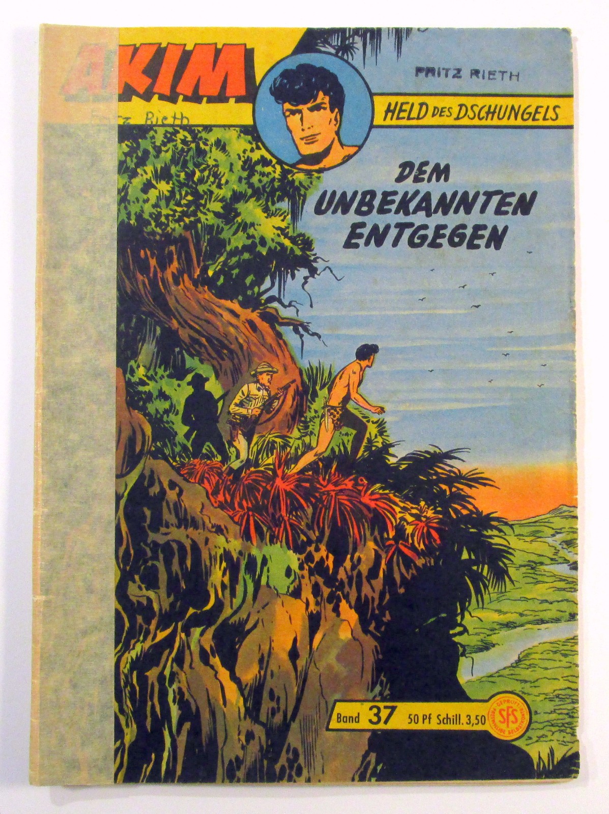*Akim Held Groß Band # 37 Lo sconosciuto..Originale Lehning Editore 1958 Z da 3 a 4