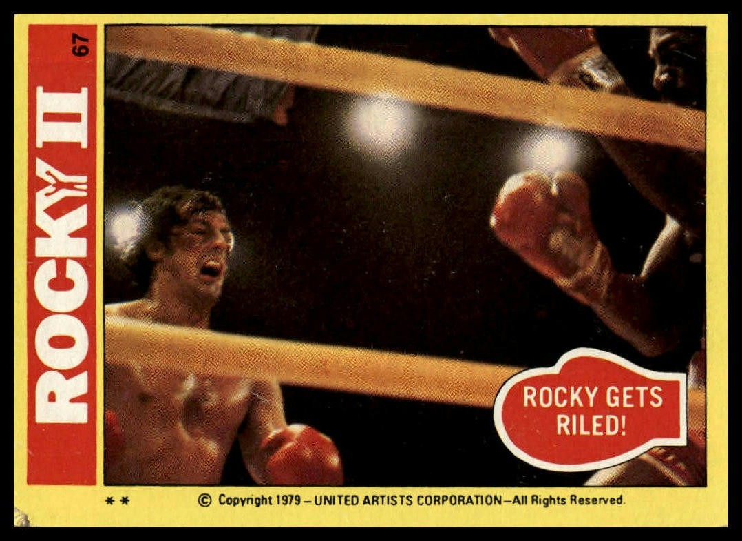 Rocky Gets Riled! - 1979 Topps Rocky II #67