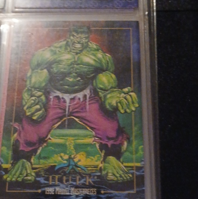 Marvel Masterpieces Hulk #36 prototipo autografato da Joe Jusko 1992 SKYBOX CARD