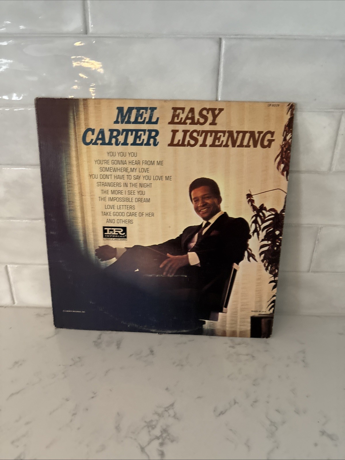 Mel Carter: Easy Listening       33 RPM       12" LP