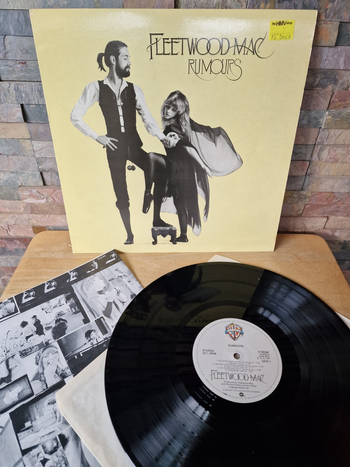 Fleetwood Mac - Rumours Vinyl K56344 Warner 1977 A3 (Strawberry) UK