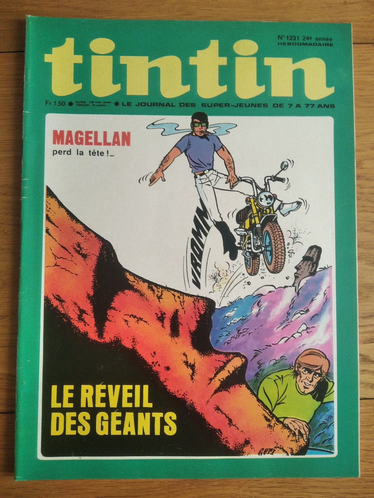 Le journal de Tintin n° 1231 , couverture Geri ( Dargaud , 01/06/1972 )