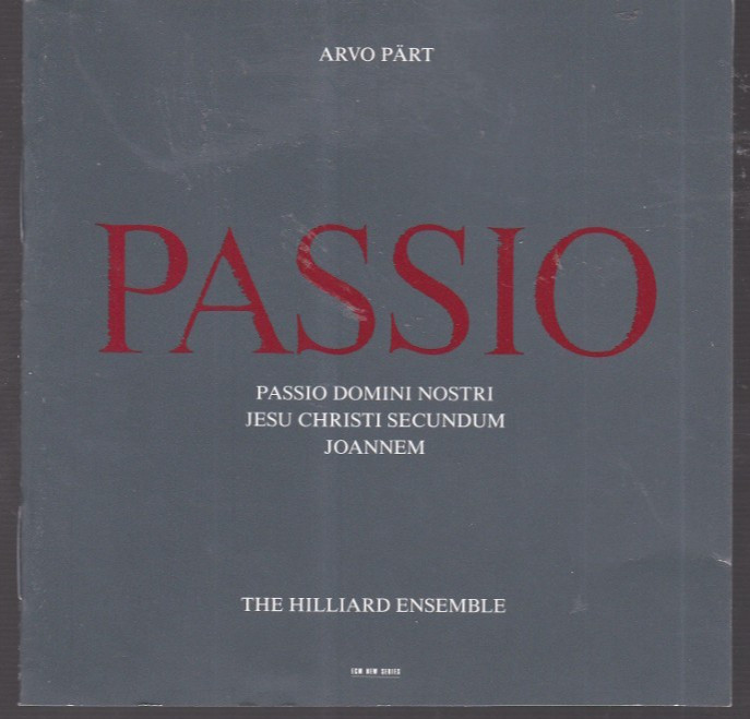 Arvo Part: Passio by The Hilliard Ensemble CD Very Good