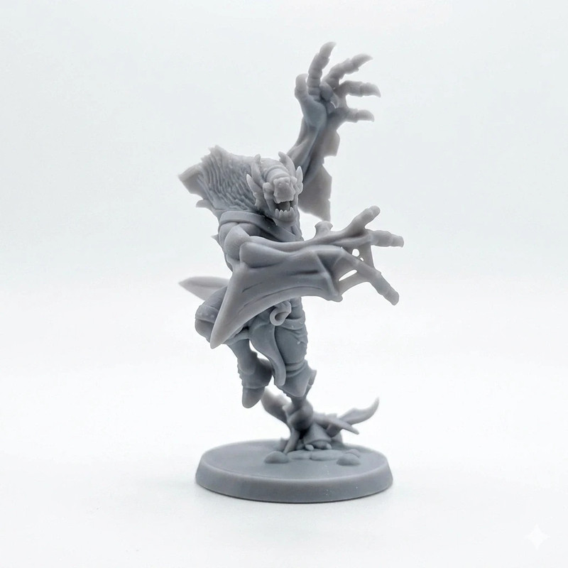 Figurine Vampire Résine 70mm – Idéal Warhammer, JDR, D&D, Blood Bowl