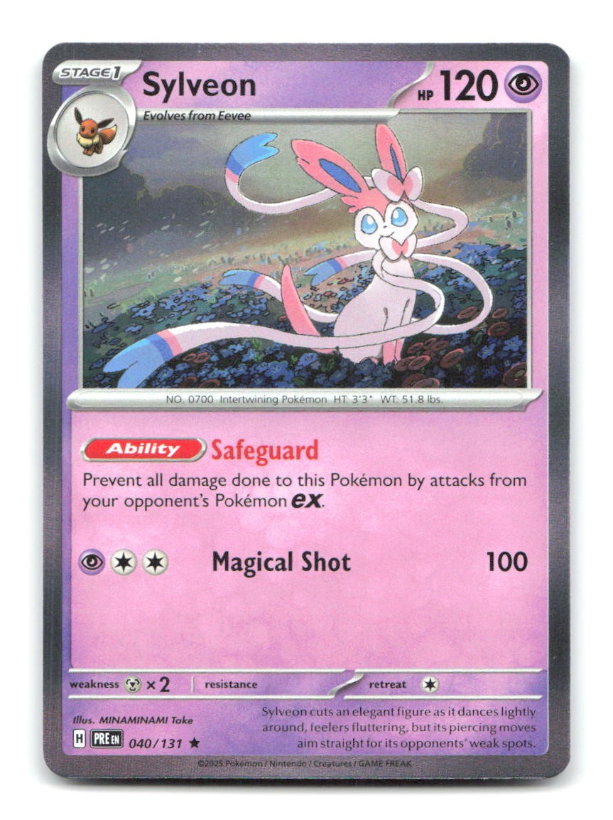 Sylveon 040/131 Holo Rare Prismatic Evolutions Pokemon Near Mint