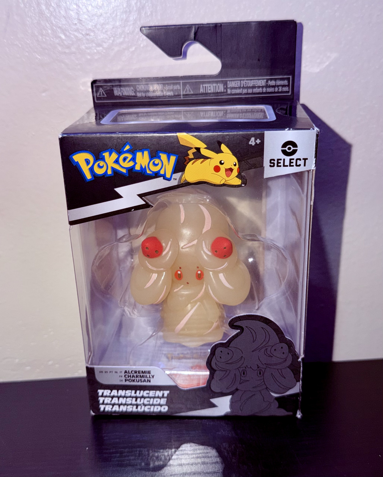 Pokemon Seleziona Alcremie Traslucido Serie 4 Jazwares NUOVO Scatola Usura