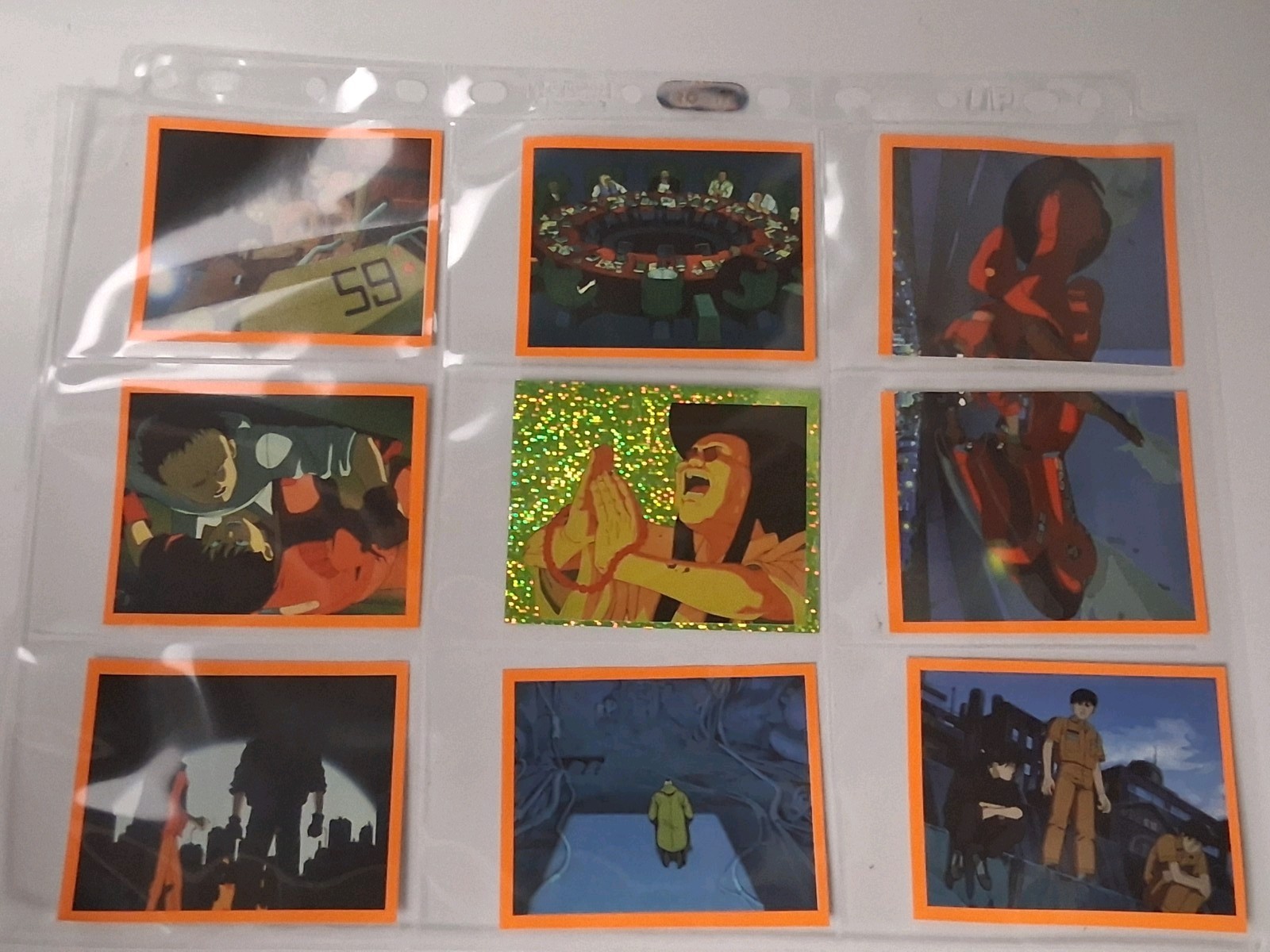  diorama stickers akira Manga merlin lot 9 carte holographiques 1996.
