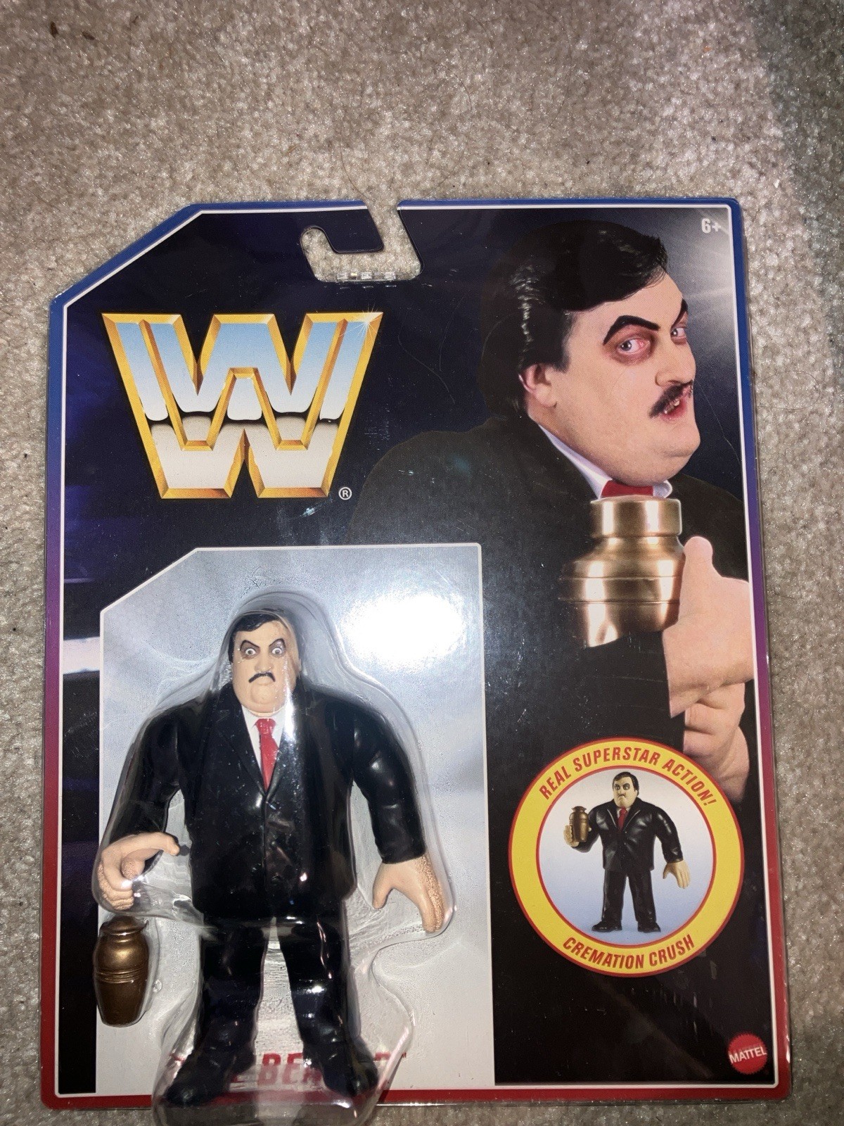 WWF Hasbro Style Paul Bearer With Urn Accessory WWE Mattel Retro 