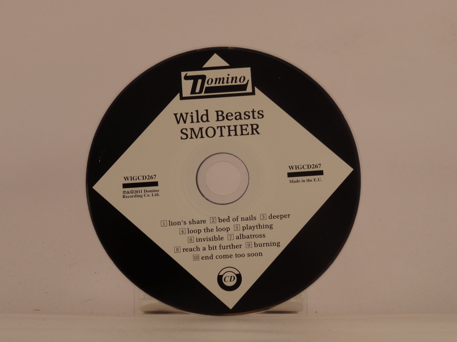 WILD BEASTS SMOTHER (150) 10 Track Promo CD Album plus Plastic Sleeve DOMINO