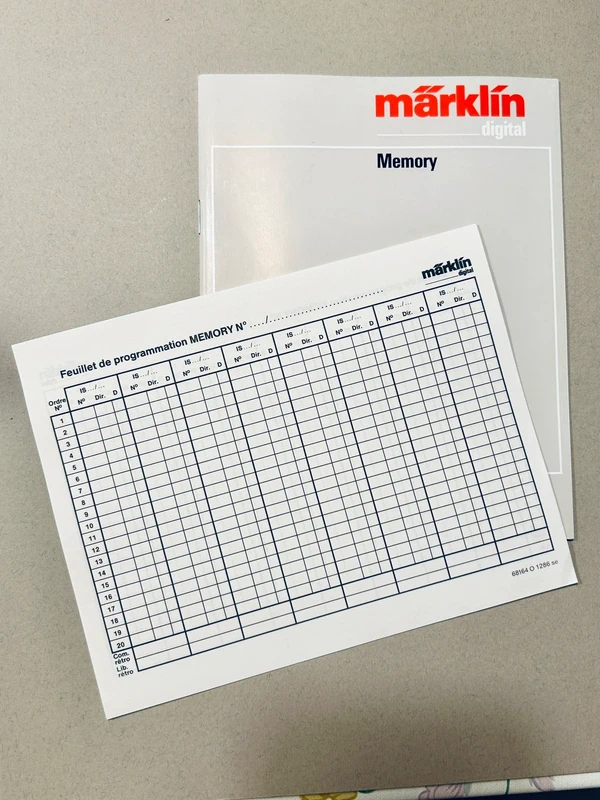 Manuale Märklin digital Memory francese 1986