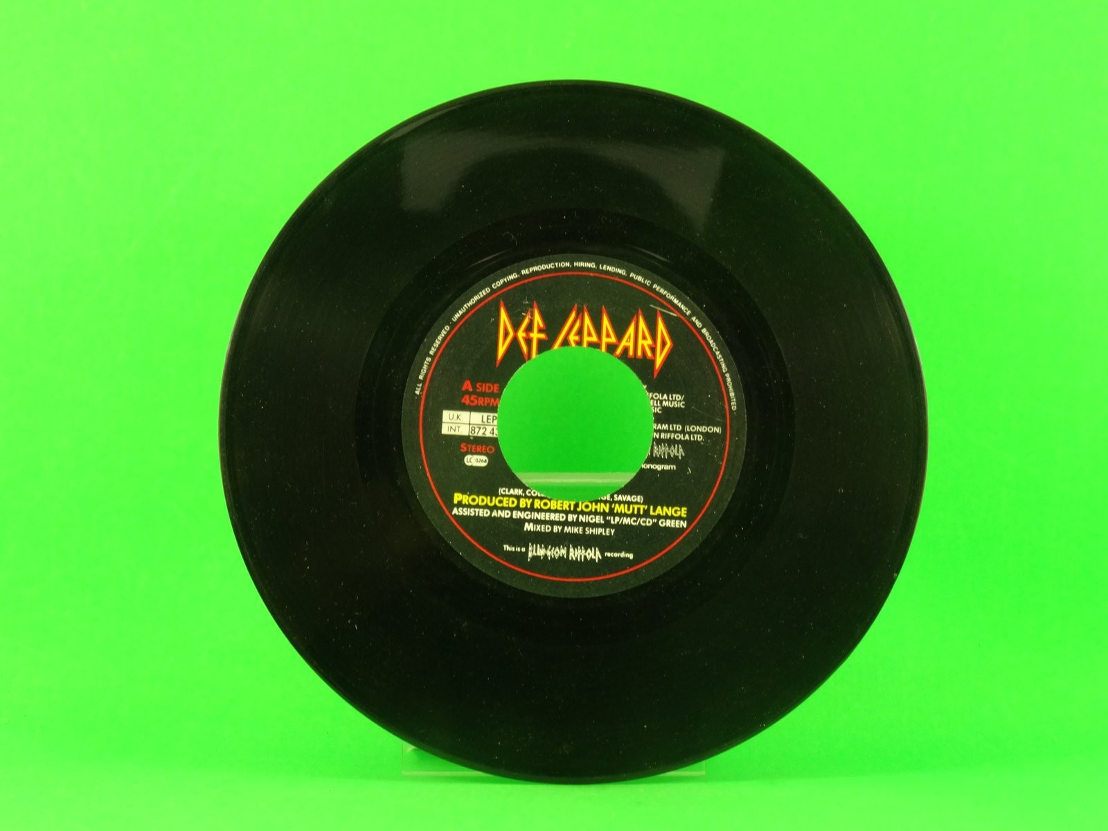 DEF LEPPARD ROCKET (137) 7" PHONOGRAM