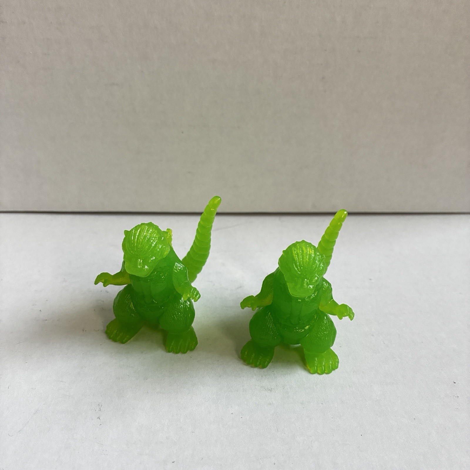 Set Of 2 Bandai Mini Godzilla Collection 2" Action Figure Toho Fluorescent Green