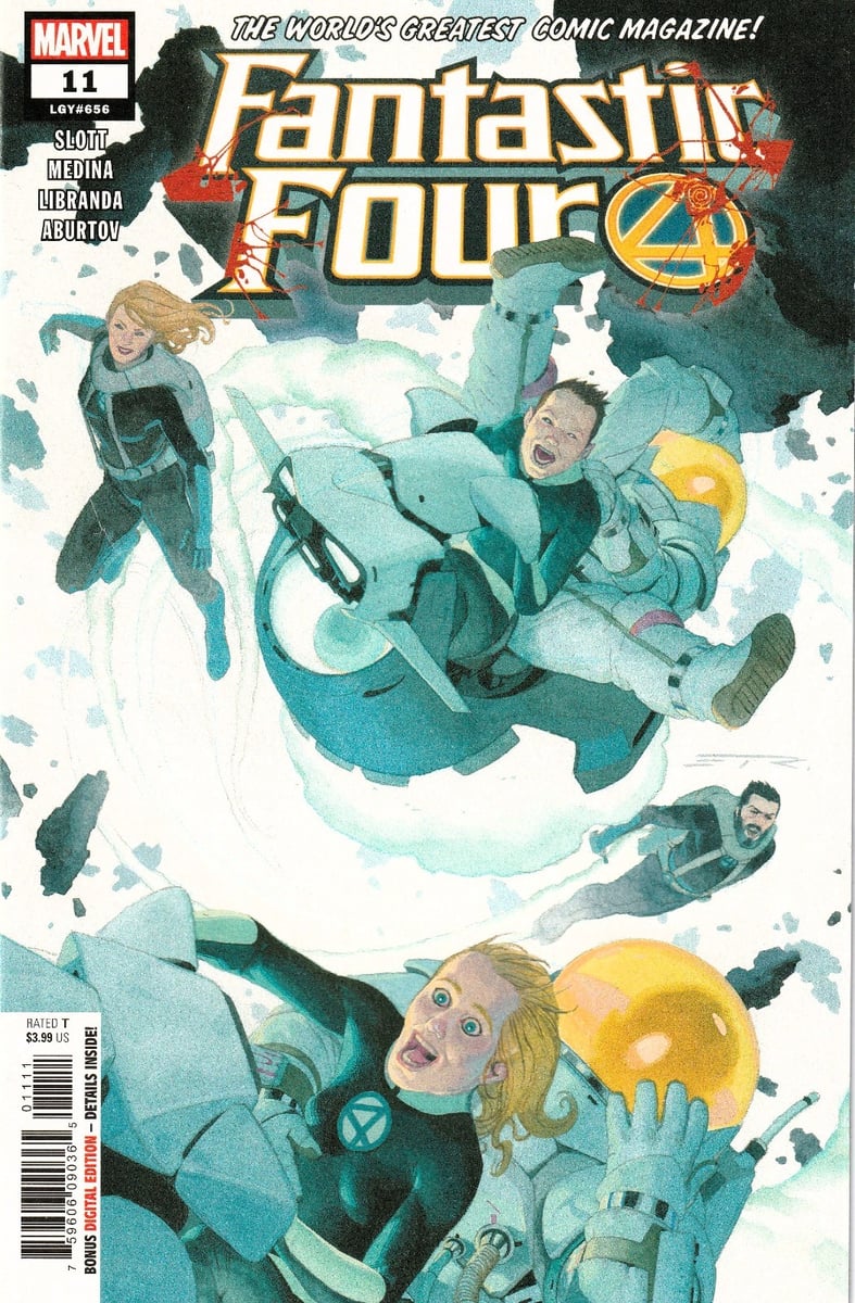 FANTASTIC FOUR #11 (2018) SLOT / MEDINA ~ VARIANTE LOGO RIBIC BLOOD ~ NON LETTO NM