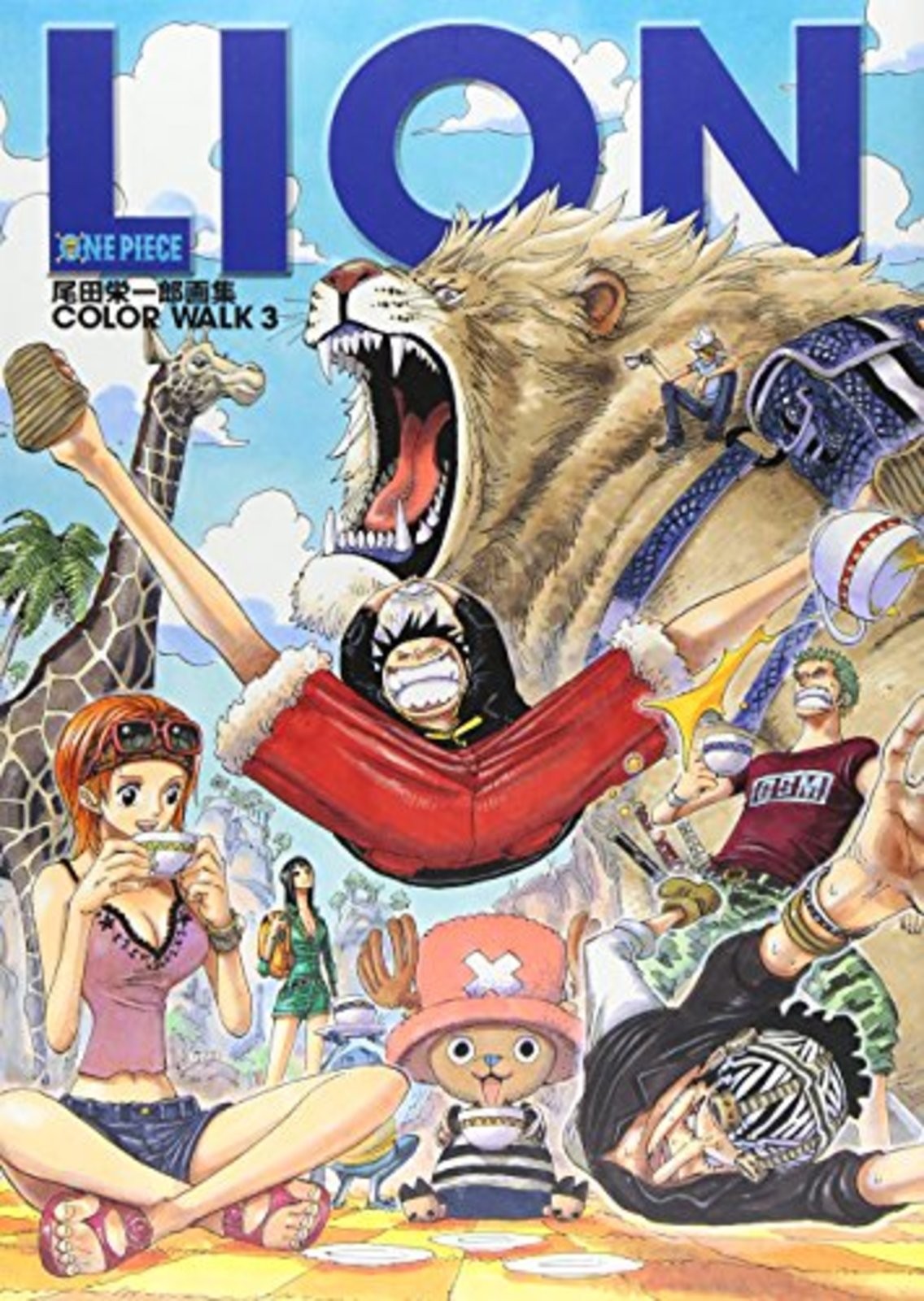 ONE PIECE COLOR WALK 3-ODA Eiichiro art LION (salto fumetti Delux) F/S con tracciamento#