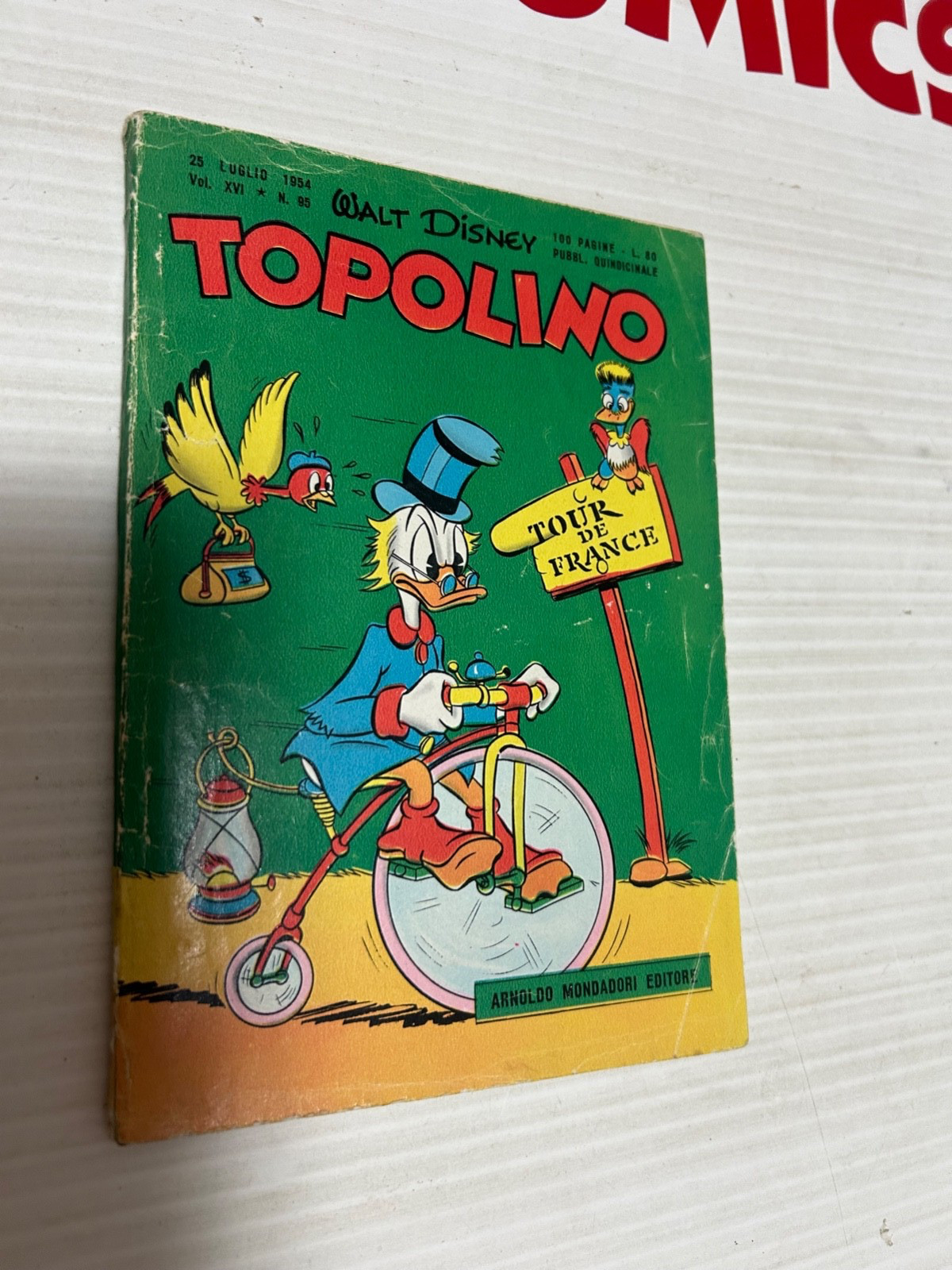 TOPOLINO N. 95 - ORIGINALE -  1954 - COMPLETO DI  BOLLINO -INTERNO PERFETTO H12