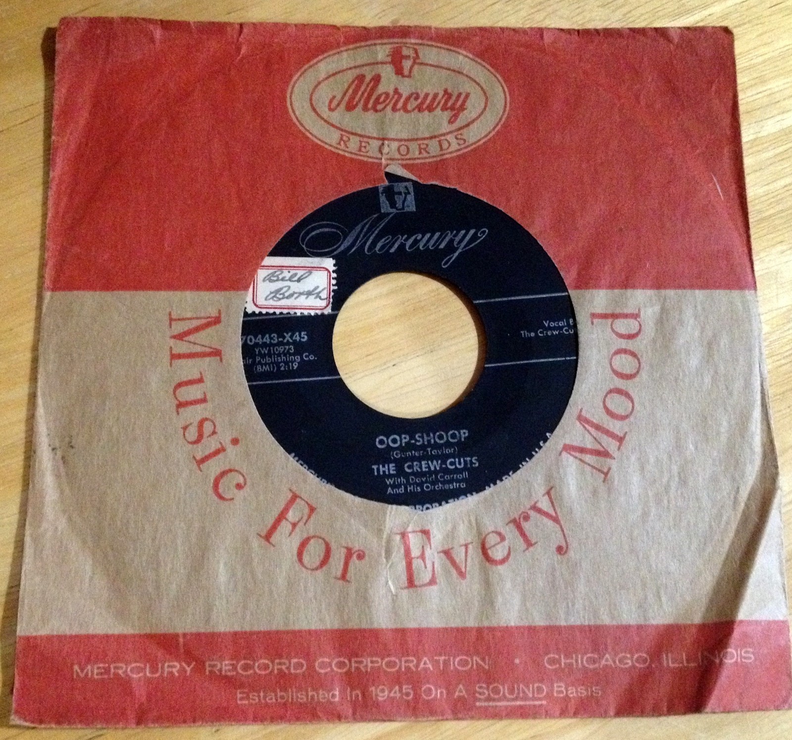 The Crew-Cuts 45 Oop-Shoop / Do Me Good Baby