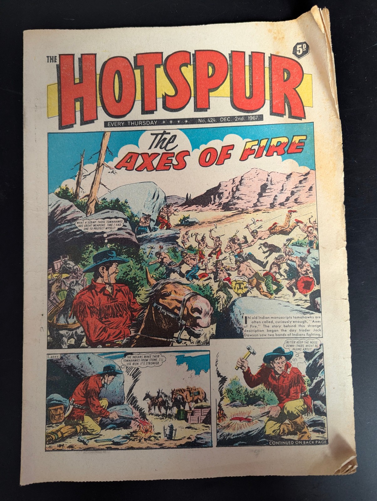 Hotspur Comic No 424, December 2nd 1967.