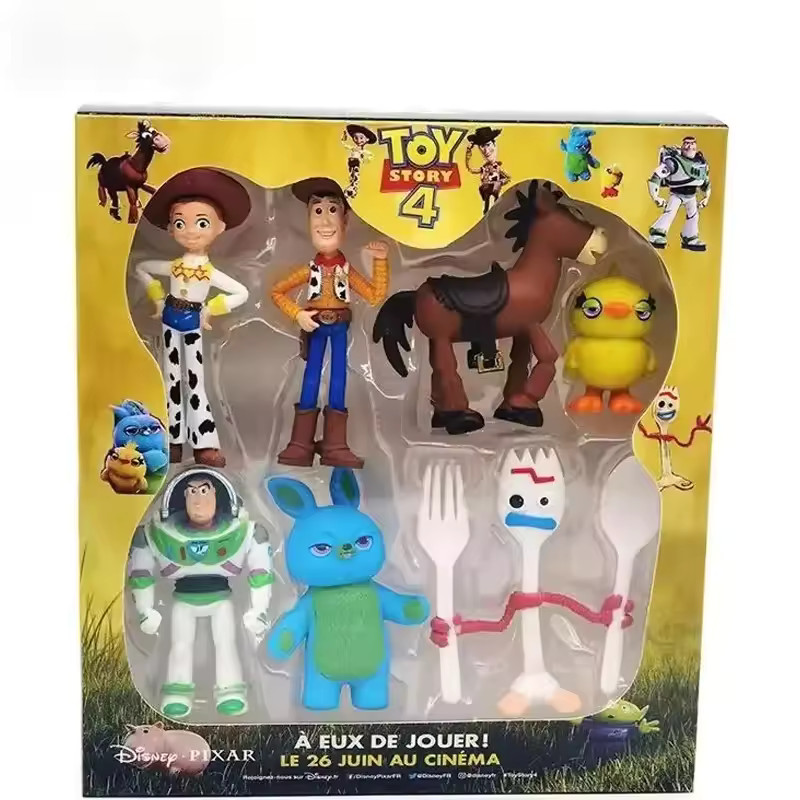 7 pezzi Toy Story 4 action figure giocattoli Woody Jessie Buzz Lightyear forky mag bear